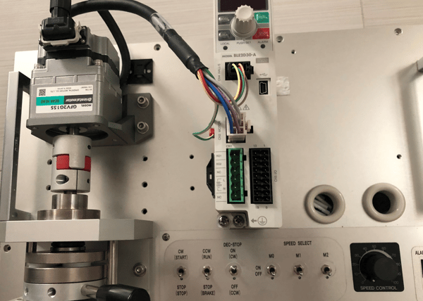 Brushless motor & driver demo with torque clamp